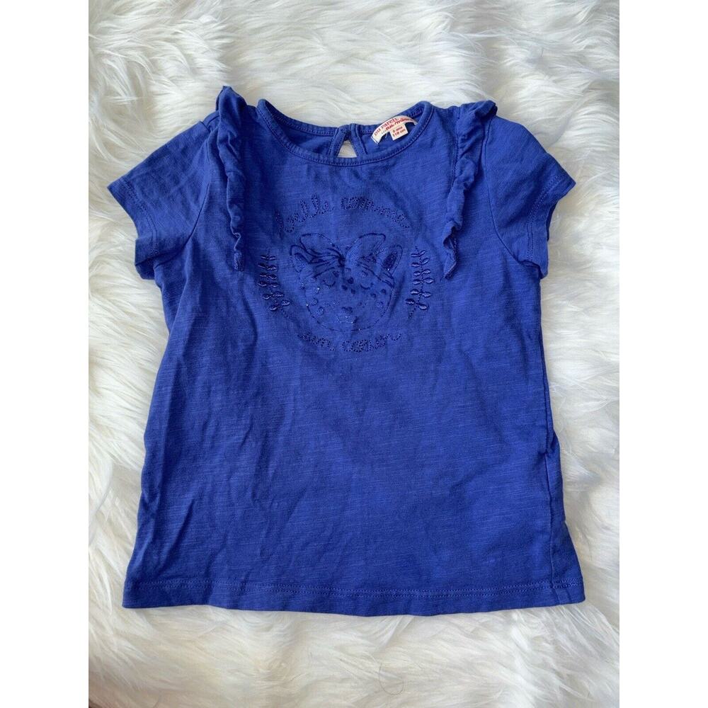 Du Pareil Au Meme Girls Sz. 5 Purple Kitty Tee. Cute, Grt. Quality
